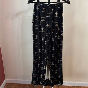 NWT NFL Team Apparel Black New Orleans Saints Pajama Pants